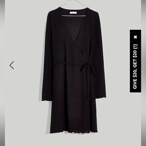 Madewell Ribbed Knit Wrap Mini Dress*